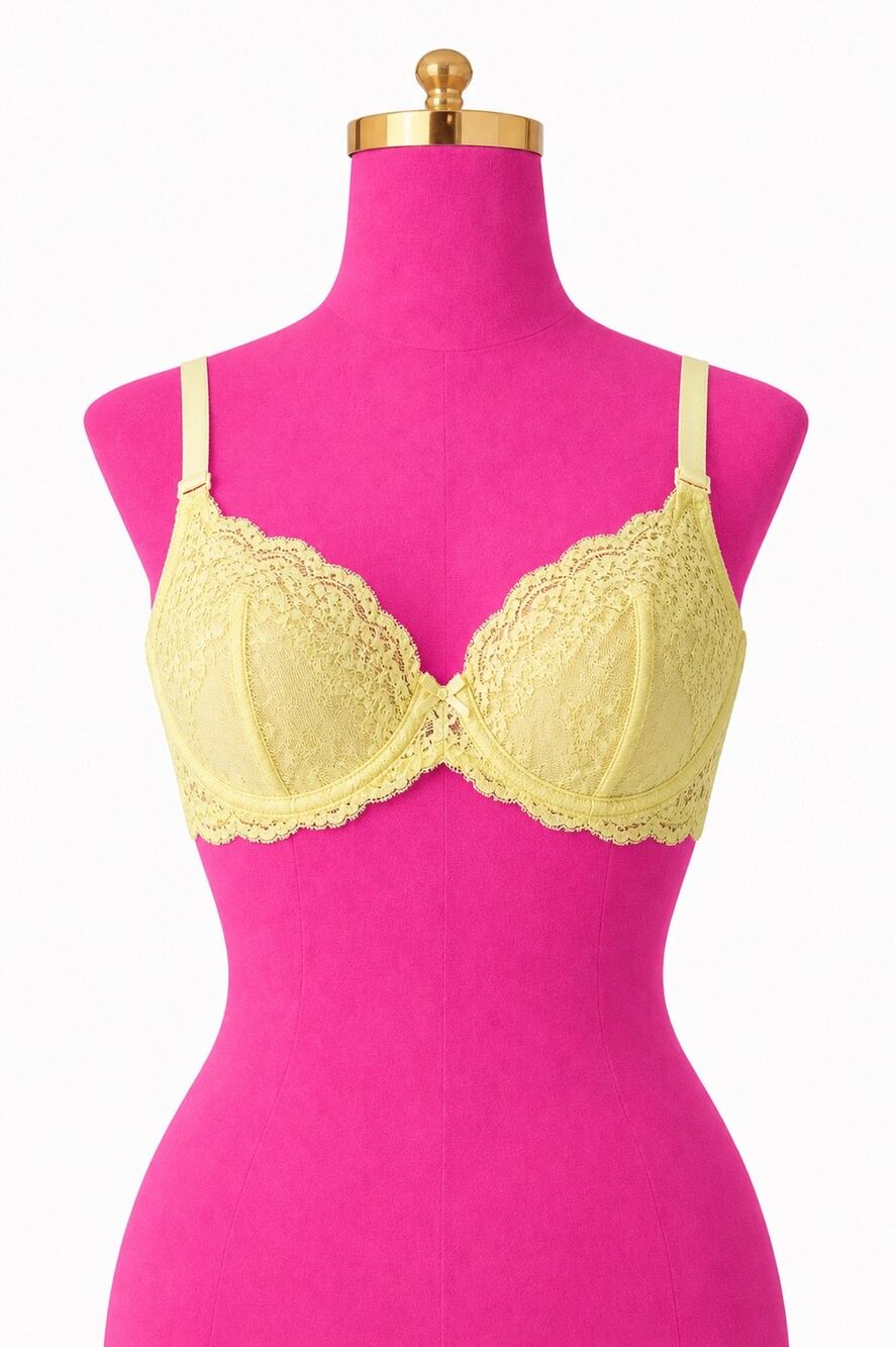 Frederick's of Hollywood 40DD Yellow lace bra
